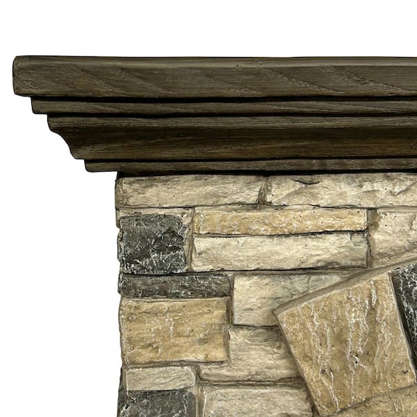 40 in. Freestanding Electric Fireplace in Gray