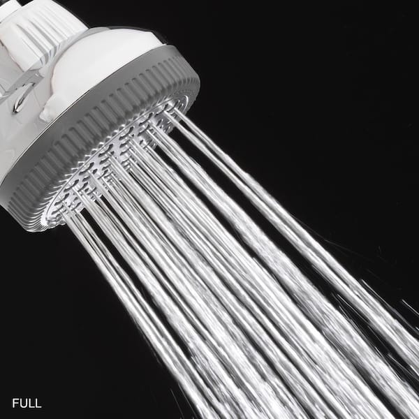 1-Spray Patterns 1.4 in. Single Wall Mount Fixed Shower Head in Chrome (2-Pack)