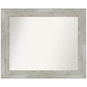 Dove Greywash 34 in. W x 28 in. H Rectangle Non-Beveled Framed Wall Mirror in Gray