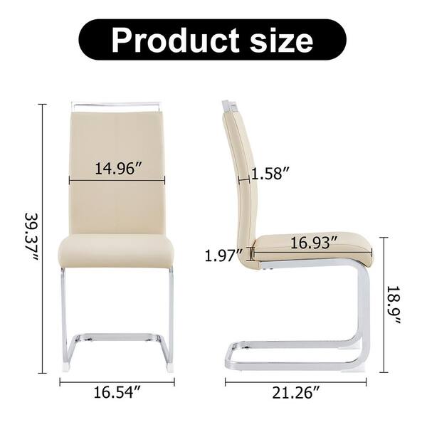 Standard width best sale of dining chair