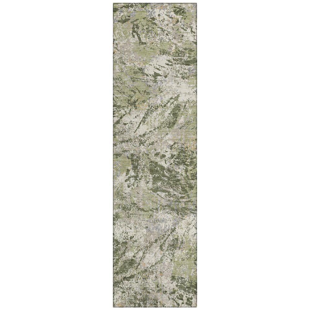 Chantille Machine Washable Indoor/Outdoor Abstract ACN2779 Olive 2 ft. x 7 ft. Runner Rug price history on PriceWatchPro