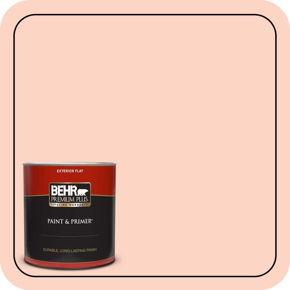 1 qt. #210A-2 Coral Dune Flat Exterior Paint & Primer product image for price tracking
