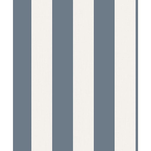 Tavish Blue Stripe Non-Pasted Wallpaper, 57.5 sq. ft.