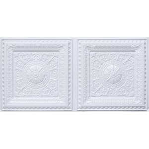 223 Economy Gloss White 2 ft. x 4 ft. PVC Lay In Ceiling Tile (80 sq.ft./case)