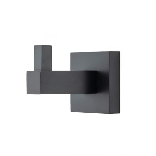 Italia Trieste Single Robe Hook in Matte Black TR6304 - The Home Depot