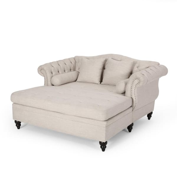 Luxe Pearl Beige Double Chaise, D2-92911