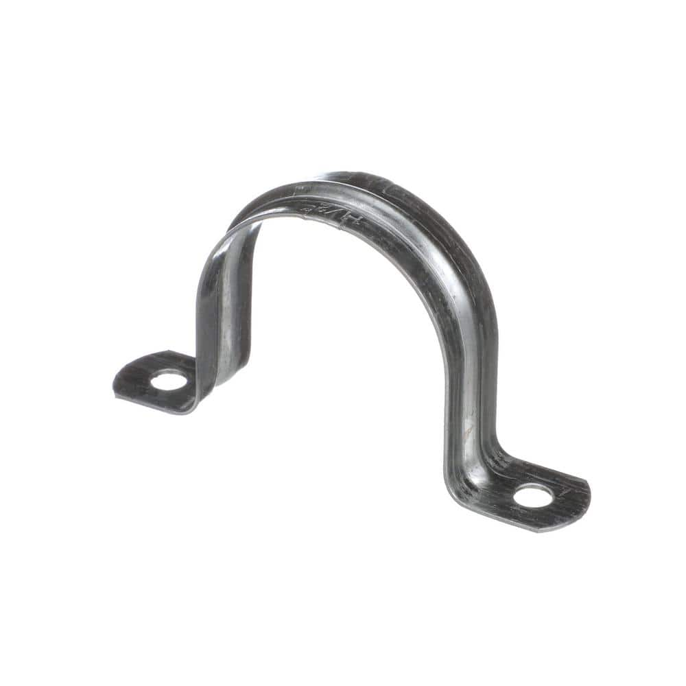 Oatey 1-1/2 Galvanized 2-Hole Pipe Hanger Strap 33500 The Home Depot ...