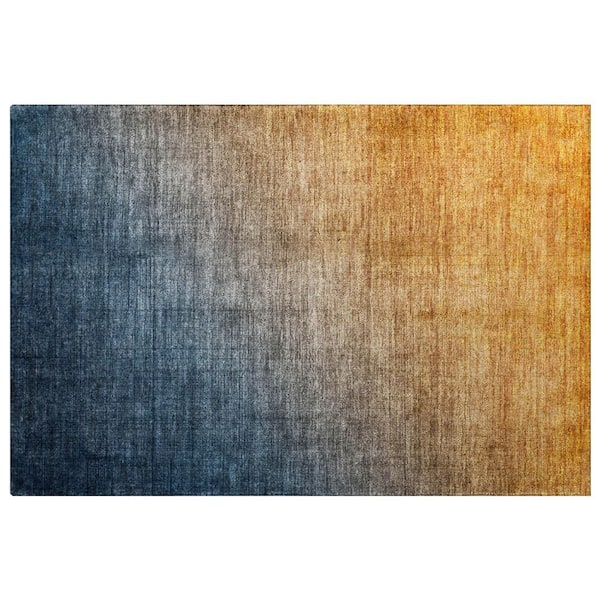 Dream Shag Premium Machine Washable Abstract ADS569 Navy 3 ft. x 4 ft. Area Rug