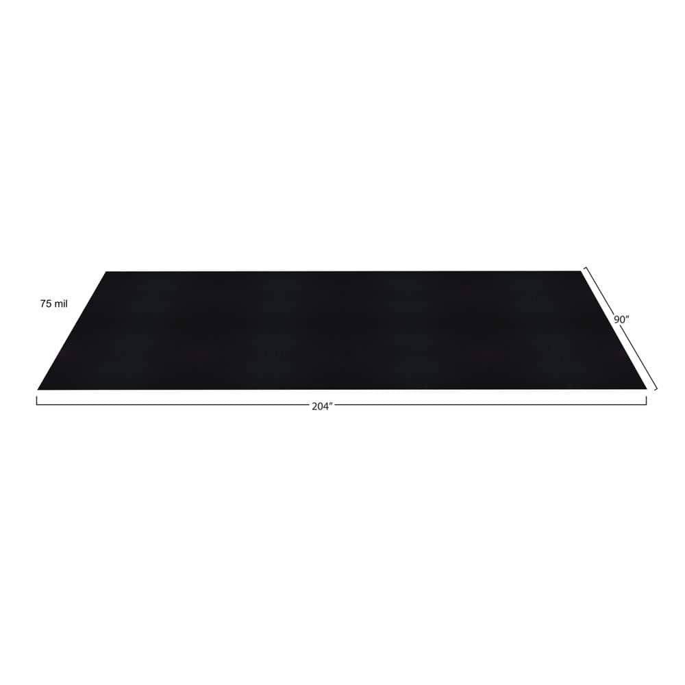 Midnight Black Textured Vinyl Sheet Flooring 7.5ft x 17ft