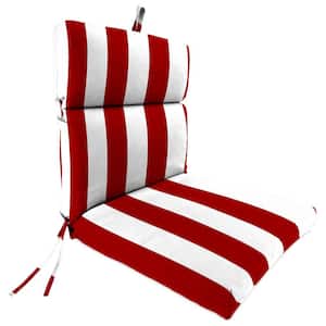 44 in. L x 22 in. W x 4 in. T Outdoor Chair Cushion in Cabana Red
