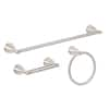 Glacier Bay Builders 3-Piece Bath Hardware Set with Towel Bar TP Holder ...