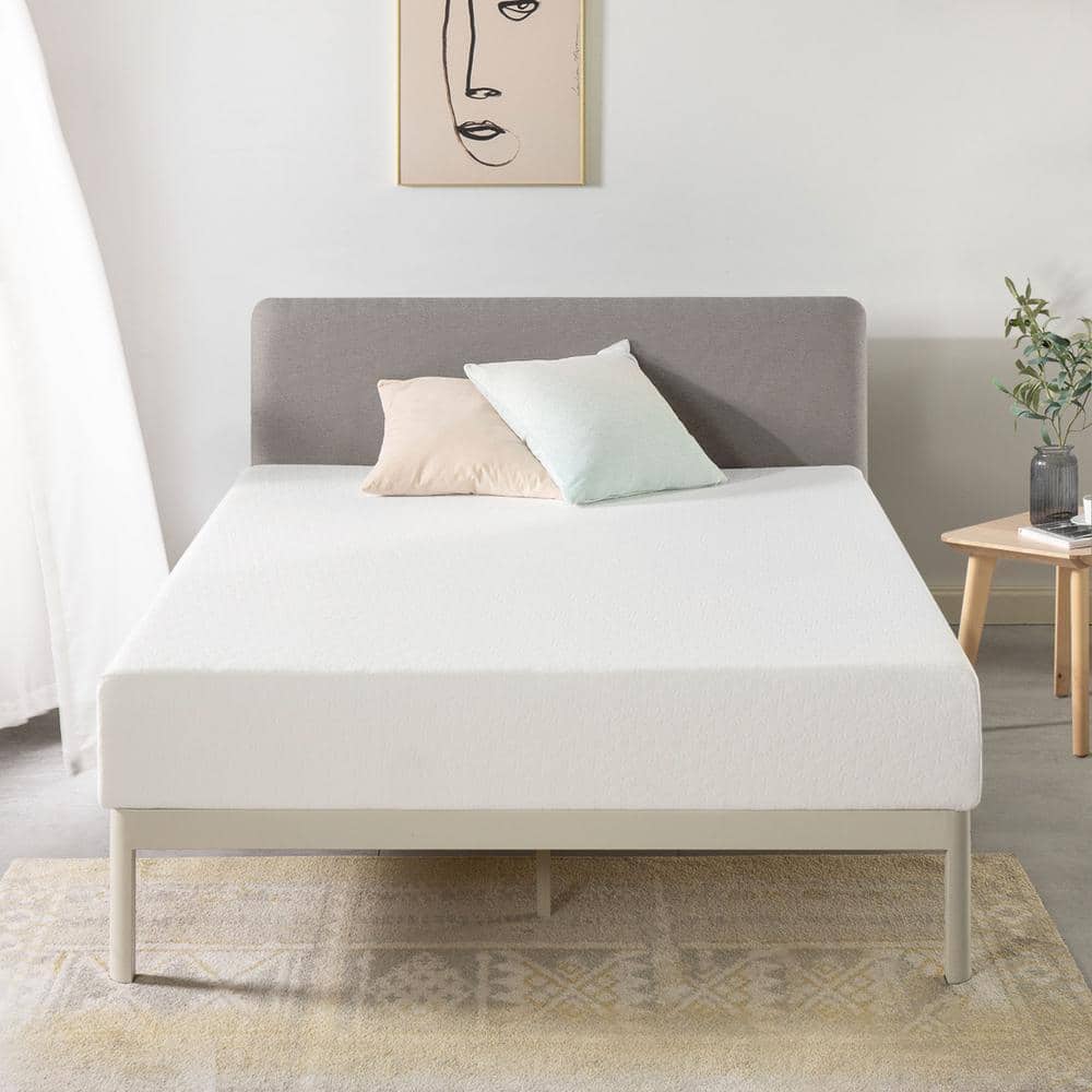 10 in. Medium Green Tea Memory Foam Smooth Top Twin Mattress
