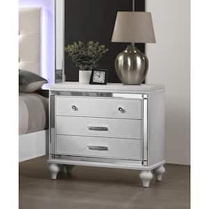 New Classic Furniture Valentino White 3-drawer Nightstand