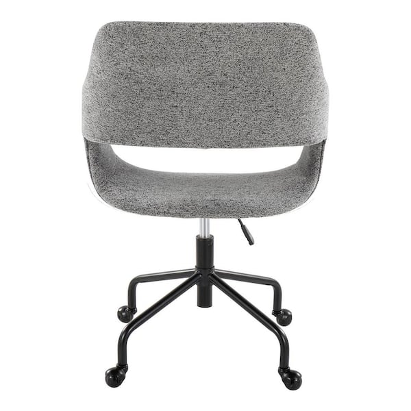 Lumisource Margarite Fabric Adjustable Height Office Chair in Grey