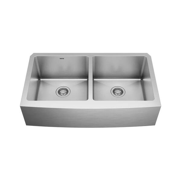 Reviews for Karran 16-Gauge Stainless Steel 36 in. Double