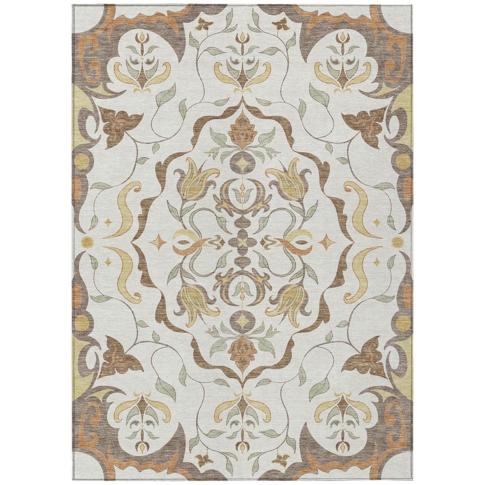 Chantille Machine Washable Indoor/Outdoor Abstract ACN2625 Ivory 8 ft. x 10 ft. Area Rug price history on PriceWatchPro