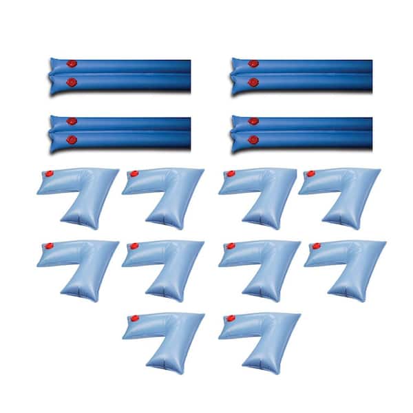 Swimline PVC Winter Cover Water Tube for Inground Pool (4-Pack) and Weight (10-Pack)