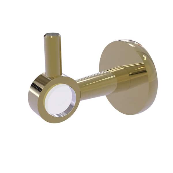 Allied Brass Clearview J-Hook Robe/Towel Hook in Unlacquered Brass