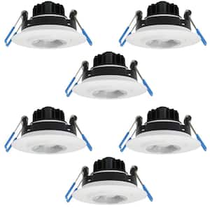 EnviroLite 3 in. White 3000K Canless Remodel Directional Gimbal Integrated  LED Recessed Light Kit EV36082WH30 - The Home Depot