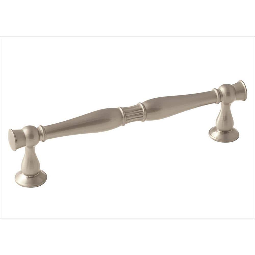 Crawford 5-1/16 in. (128mm) Traditional Satin Nickel Bar Cabinet Pull