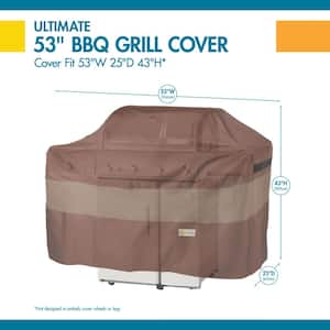 Duck Covers Ultimate 53 in. W x 25 in. D x 43 in. H BBQ Grill Cover in Mocha Cappuccino
