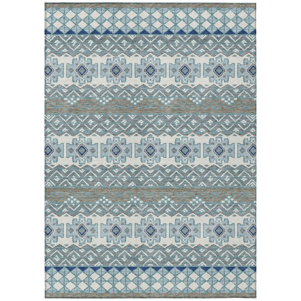 Chantille Machine Washable Indoor/Outdoor Abstract ACN2760 Teal 10 ft. x 14 ft. Area Rug price history on PriceWatchPro