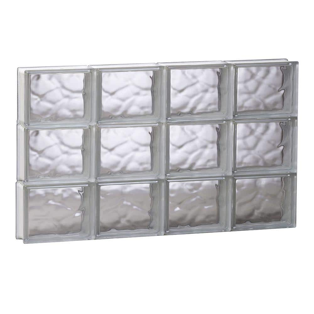 Clearly Secure 31 in. x 17.25 in. x 3.125 in. Frameless Wave Pattern ...