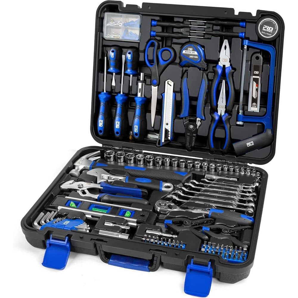 259-Piece Blue General Household Hand Tool Set with Plastic Storage Toolbox, Portable Complete Repair Tool Box price history on PriceWatchPro