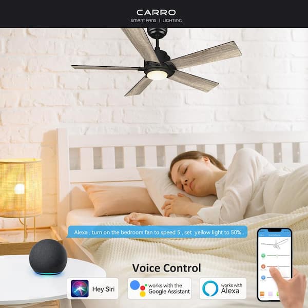 Aspen 48 in. Dimmable LED Indoor/Outdoor Black Smart Ceiling Fan with Light and Remote, Works with Alexa/Google Home