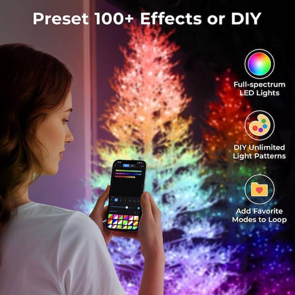 AVATAR CONTROLS 7.5 ft. Pre-Lit 550-Smart LED Full Fraser Fir