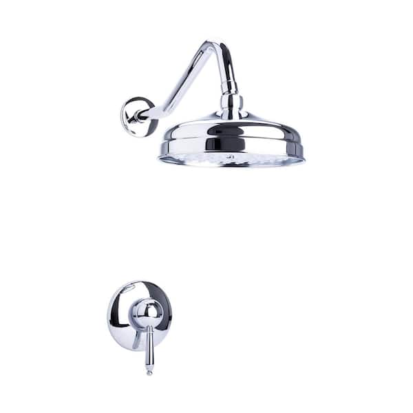 Fontaine by Italia Traditional Single Handle 1-Spray Round Shower Faucet in Chrome Valve Included