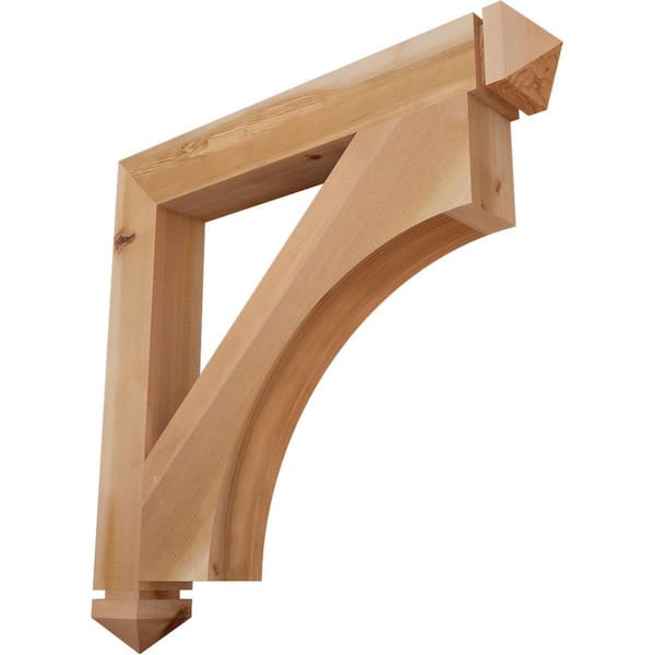 Ekena Millwork 3.5 in. x 30 in. x 30 in. Western Red Cedar Westlake Arts and Crafts Smooth Bracket