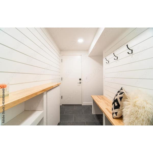 9/16 in x 5-1/4 in x 8 ft. Primed Nickel Gap MDF Shiplap Board (6-Pack)