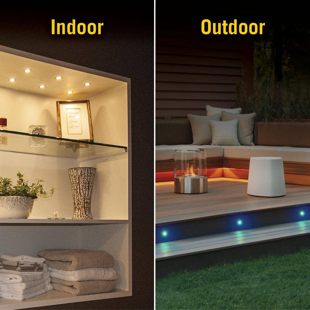 Multi-Color RGB Mini Recessed LED Light with Trim Options