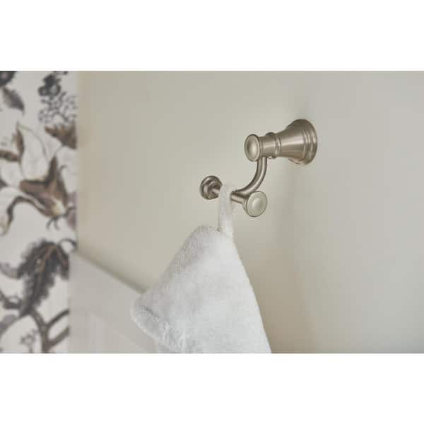 Belfield Double Robe Hook in Brushed Nickel