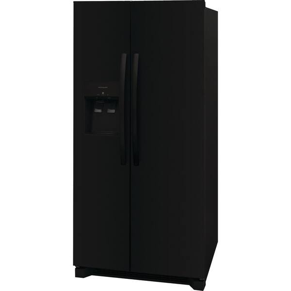 frigidaire black side by side refrigerator