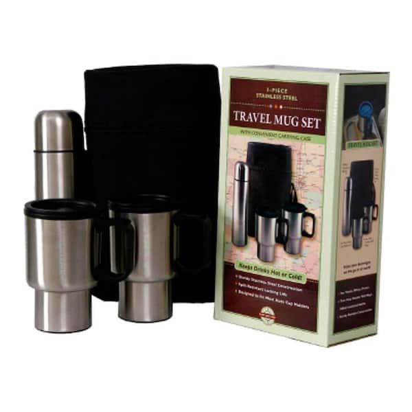 Good Life Gear 3-Piece Stainless Steel Travel Mug Set with Bag-DISCONTINUED