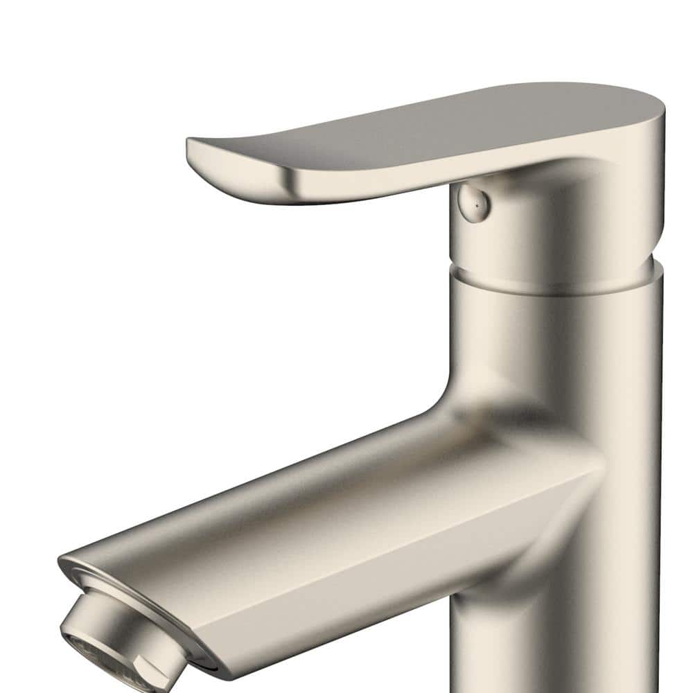 Brushed Nickel Single Handle Bathroom Faucet