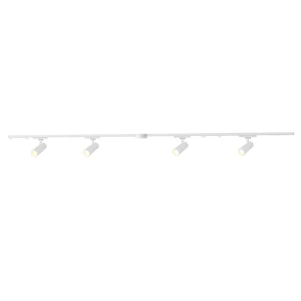 Paolo 4 Light (1-in) White dimmable 3000K LED Trilo Track Ceiling Kit