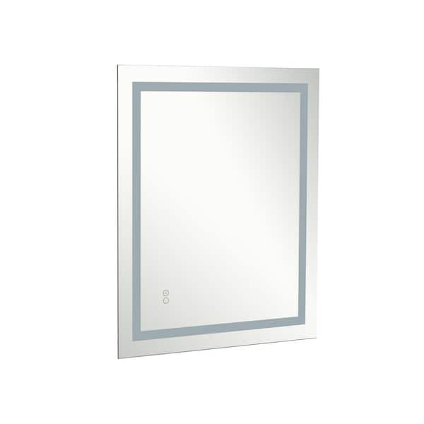 Nestfair 36 in. W x 30 in. H Rectangular Frameless Wall Bathroom Vanity Mirror with LED