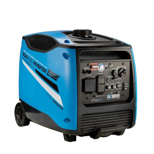 Pulsar 4,500-Watt/3,700-Watt Dual Fuel with Recoil, Remote and Push Button Start Portable Inverter Generator with CO Alert