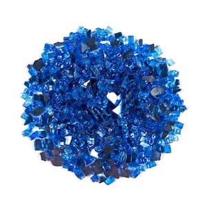 0.25 cu. ft. 0.25 in. 20 lbs. Piedra Saphire Blue Fireglass Pebbles