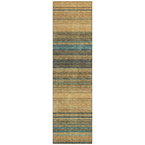 Addison Rugs Chantille Machine Washable Indoor/Outdoor Abstract ACN979 Wheat 2 ft. 3 in. x 7 ft. 6 in. Area Rug