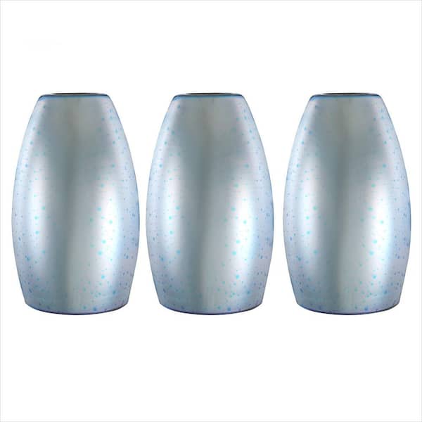 Hukoro 7.64 in. Multicolored Glass Globe Pendant Shade for Mini Pendant with 1.65 in. Lip Fitter (Not Included) (3-Pack)