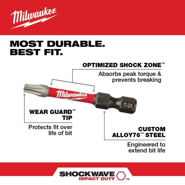 Milwaukee Shockwave Impact Duty Alloy Steel Screw Driver Bit Set with PACKOUT Case (100-Piece) with Right Angle Drill Adapter