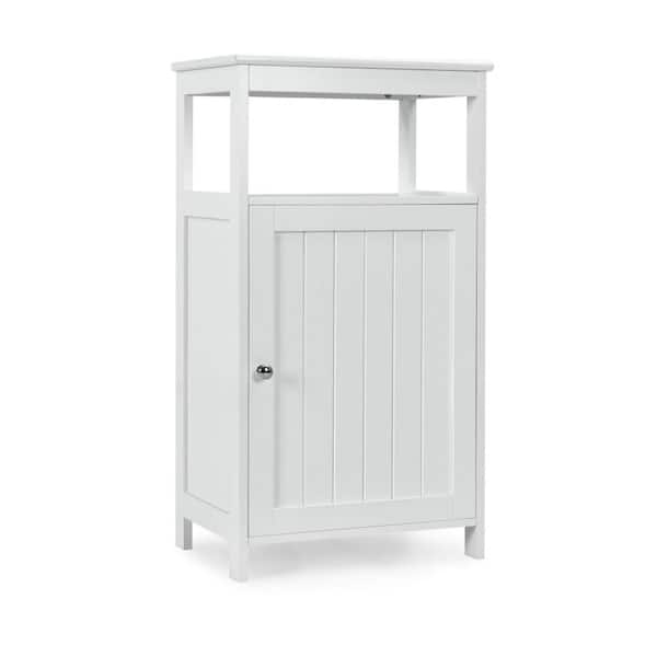 Bunpeony 18 in. W x 12 in. D x 32 in. H Freestanding Linen Cabinet Floor Cabinet in White with Adjustable Shelf