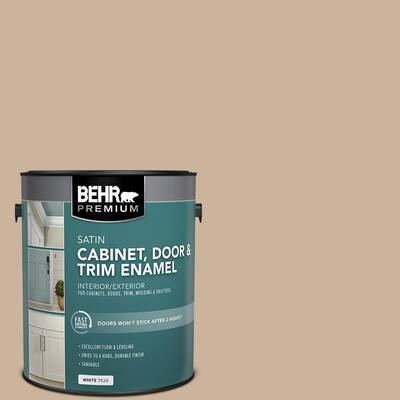 1 gal. #PPU4-07 Mushroom Bisque Satin Enamel Interior/Exterior Cabinet, Door & Trim Paint
