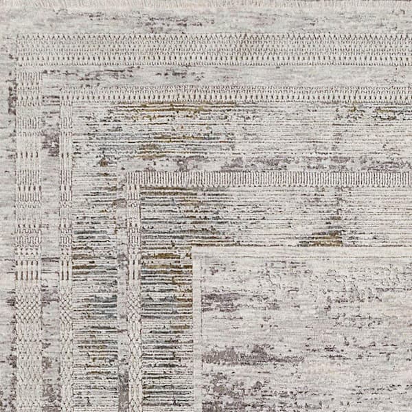 Skyler Grey/Blue/Green 2 ft. 3 in. X 7 ft. 7 in. Geometric Indoor Area Rug