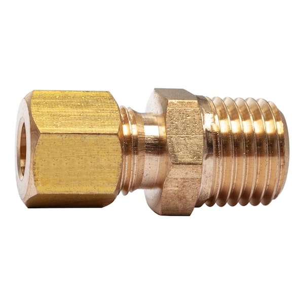 LTWFITTING 1/4 in. O.D. Comp x 1/4 in. MIP Brass Compression Adapter Fitting (5-Pack)