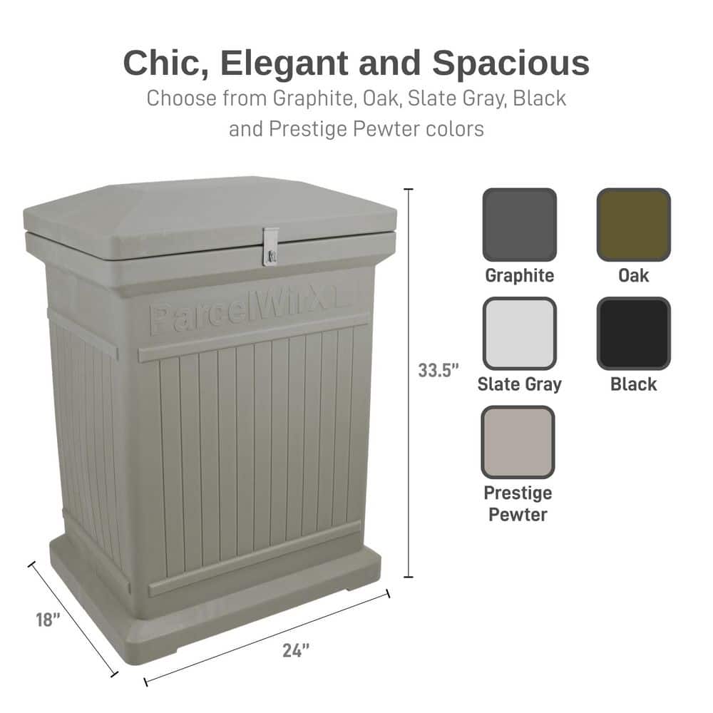 Prestige Pewter Lockable Plastic Package Delivery Box